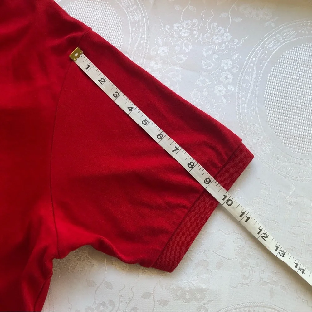 Polo Ralph Lauren Red Polo Shirt Men’s Size XXL 1/4 Button-Up Short Sleeves Top